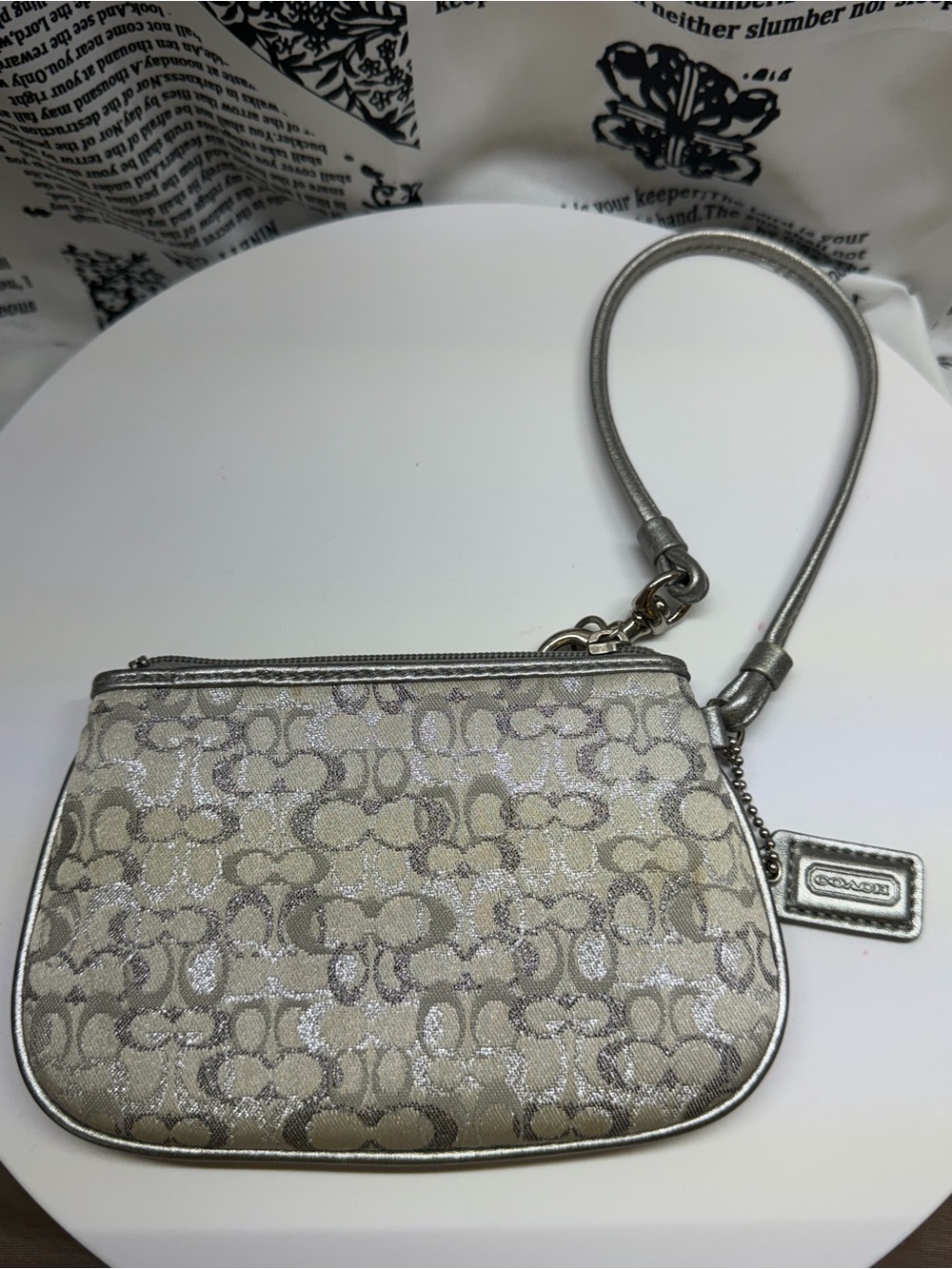 Coach Y2K Signature Pleated Wristlet